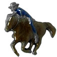 Cowboy on Horseback Lapel Pin